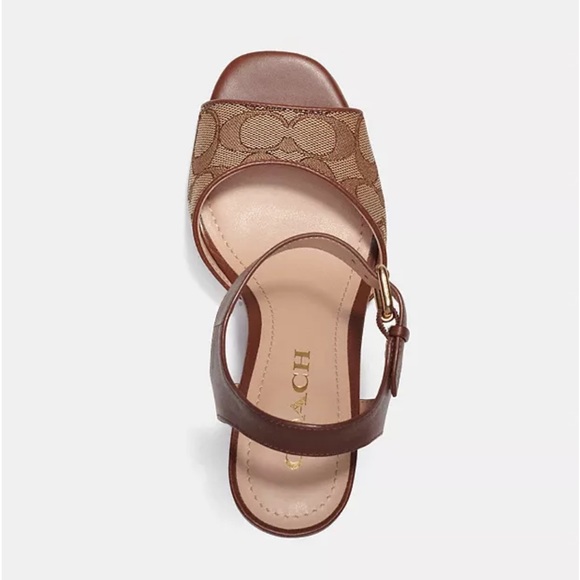 COACH Women Shoes
Khaki Sig C/Saddle
Marla Sandal In Signature new size 7/5. #16 - Picture 7 of 10